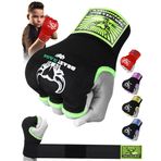 BEAST RAGE Boks Sarar El Jel Eldivenleri MMA 75 cm Uzun Sarma Yastıklı Elastik Hızlı Torbası Eğitim Muay Thai El Sarar Seti UFC Bandajlar Erkek Bayanlar Çocuklar İçin (Yeşil, XS)