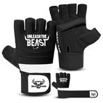 BEAST RAGE Erkekler ve Kadınlar için Punch Bag Taekwondo Karate Eldiveni, Yarım Parmak MMA Kickboks İdman Dövüş Sanatları Boks Dövüş Eldiveni Antrenman Hafif Egzersizler, Muay Thai, Karav MAGA (Beyaz