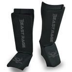 BEAST RAGE Muay Thai, Kickboks, MMA, Tekvando, Boks, Dövüş Sanatları, Elastik Çorap Dolgulu Bacak İç Koruma Pedleri, İncik Pedleri, Antrenman Eğitimi, Karate BJJ (M, Siyah)