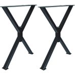 Beasym 75 cm Metal Masa Ayağı Ahşap Kütük Masif Çalışma Bilgisayar Yemek Masası Retro x Profil Ayak