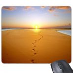 beatChong Ayak İzi Günbatımı Yolculuk İpek Yol Deve Çölü Dikdörtgen Kaymaz Kauçuk Fare Altlığı Oyun Mouse Pad Hediye