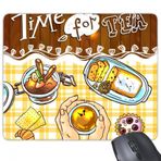 beatChong Çay zamanı Bisküvi Çikolata Dikdörtgen Kaymaz Kauçuk Mousepad Oyunu Mouse Pad Hediye