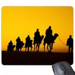 beatChong Silüet Günbatımı Yolculuk İpek Yol Deve Çölü Dikdörtgen Kaymaz Kauçuk Fare Altlığı Oyun Mouse Pad Hediye