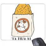 beatChong Yılan Yemi Kızarmış tavuk Tayvan Dikdörtgen Kaymaz Kauçuk Fare Altlığı Oyunu Mouse Pad Hediye