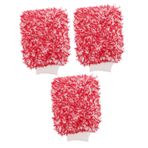Beatifufu 3pcs Araba Yıkama Eldiveni Temizleme Mikrofiber Eldiven Aracı Temizleme Malzemeleri Yıkama Eldiveni Otomatik Detaylandırma Araba Yıkama Alet Temizleme Fırçası Yıkama Eldivenleri