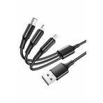 Beatitude Çoklu Şarj Kablosu 3lü Şarz Type-c Micro Lightning