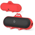 Beats Pill 2024 Release için silikon koruyucu kılıf, darbeye dayanıklı, su geçirmez, çizilmez, kir tutmaz, pratik Bluetooth hoparlör aksesuarı (kırmızı)