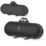 Beats Pill 2024 Release için silikon koruyucu kılıf, darbeye dayanıklı, su geçirmez, çizilmez, kir tutmaz, pratik Bluetooth hoparlör aksesuarı (siyah)