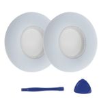 Beats Solo 2 & Solo 3 kablosuz için profesyonel yedek kulak yastığı, Beats kulaklık, yumuşak protein deri ve hafızalı köpük, beyaz (1 çift) Beats Solo 2 & Solo 3 kablosuz
