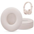 Beats Solo 3 için Kulak Pedleri Değiştirme - GVOEARS Earpad Minder Kılıfları Solo 2 Solo 3 Kablolu Kablosuz Kulak Üstü Kulaklıklar Gürültü Yalıtımlı Bellek Köpüğü Protein Deri (Açık Pembe)