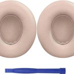 Beats Solo 3 Kablosuz Kulak Pedleri Değiştirme, BUTIAO Protein Deri Hafızalı Köpük Kulaklık Kulaklık Kulak Yastığı, Beats için Dre Solo 3 Wireless & Solo 2 Kablosuz Kulak Üstü Kulaklık (Şampanya)