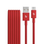 Beats USB-A'dan USB-C'ye Örgülü Kablo, Hızlı Şarj, Dayanıklı ve Dolanmayan Tasarım, Apple ve Android Aygıtlar İçin Uyumlu Şarj Kablosu (1,5 m) - Ateş Kırmızısı