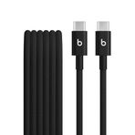Beats USB-C'den USB-C'ye Örgülü Kablo, Hızlı Şarj, Dayanıklı/Dolanmayan, Apple ve Android Aygıtlar İçin Uyumlu Şarj Kablosu (1,5 m) – Jet Siyah