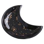 Beaupretty 1 Adet Seramik Ay Tabağı Takı Tutucu Çanak Dekoratif Hatıra Tabakları Tepsi Göksel Ay Takı Çanak Küçük Ay Takı Tabağı Moon Porselen Sahibi Takı Biblo Çanak Black