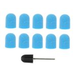 Beaupretty 10 Parça Kum Kapağı parmak boyası nail art Oje tekerleği Manikür araçları tırnak törpüsü biti pedikür matkap ucu jeli manikür zımpara kapakları manikür kum kapakları Blue