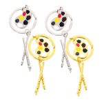 Beaupretty 4 Adet Fırça Anahtarı Moda Asılı Kolye Ressamlar Için Anahtarlık El Çantası Anahtarlık Çanta Kolye Cüzdan Takıları ışıltılı Anahtar Zinciri Çanta Anahtar Dekorasyon Metal