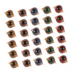 Beaupretty 50 Crochet Eyes For Animals Double Eyelid Plastic Safety Craft Doll Eyes With Washers For DIY Stuffed Plush Toys And Handmade Crochet Projects