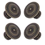 Beaupretty Vintage Düğmeler 4 Parça Mini Vintage Düğme Antik Dolap Düğmeleri Vidalarla Mobilya Dolap Dolap Komodin için