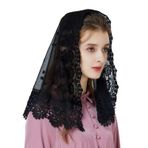 BEAUTELICATE Dantel Mantilla Eşarp Peçe Tül Şal Siyah Beyaz Kadınlar İçin Kilise Kütlesi Latin Şapeli Katolik V105