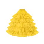 BEAUTELICATE Kadın Ribanalı Gelinlik Uzun A Serisi Petticoat Rockabilly Barok Elbise İç Etekler Krinoline 4 Yüzük Fırfırlı Düğün Karnaval Cadılar Bayramı için, Gelb, L-XL