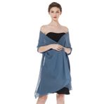 BEAUTELICATE Stola Slate Blue Şifon Şık Omuz Kadın Şal