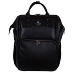 Beautiful Bag Siyah Yumuşak Deri Sırt Çantası Anne Bebek Bakım İçin Geniş Kapasite ve Suni Deri