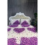 Beautiful Bird Çarşaflı Çift Kişilik Nevresim Takımı Pamuklu - 200 x 220 cm - Mor