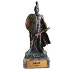 BEAUTIFUL GREEK STATUES Ares Mars God of War Zeus Oğlu Mermer Tabanlı Roma Bronz Heykeli 5,71 inç (14 cm)
