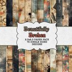 Beautifully Broken: A Grunge-Inspired Scrapbook Paper Collection: 76 Unique Single-Sided 8.5x8.5" Pages of Gothic, Distressed Texture, Urban Decay, & Creative Chaos