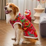 Beautifyy Küçük, Orta ve Büyük Köpekler, Evcil Köpekler, Kediler Için Büyük Çiçekli Mont Elbise, Fransız Bulldog Kıyafetleri (Yurt Dışından) - Kırmızı - 3XL