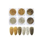 Beauty Box 6'lı Glitter Set Nail Art Resin Art Kalıcı Oje Protez Tırnak Süsleme Göz Makyajı