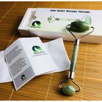 Beauty first Jade Roller Terapi%100 Doğal Yeşim Yüz Rulosu Çift Boyun İyileştirme Zayıflama Masajı