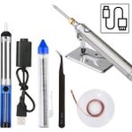 Beauty Life Havya Seti Kablosuz USB Şarj Edilebilir Havya Mini (Yurt Dışından) - Gümüş