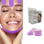 Beauty Tape Yüz Yogası İçin Kinesio Tape Face Tape Yüz Germe Bandı Mor Renk