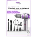Beauty Vogue Araç Içi Süpürge 4ın1 20.000 Pa Emiş Güçlü Üflemeli Şarjlı Mini Araba El Süpürgesi HL121 Pro - 0,475 kg