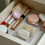 Beautybox Şeffaf Mini Organizer Ofis & Mutfak & Makyaj - Beyaz