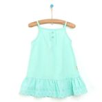 Bebbek Colorful World Brode Detaylı Mint Kız Bebek Elbise