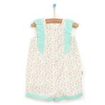 Bebbek Colorful World Çiçekli Kız Bebek Ekru Fırfırlı Barbatöz