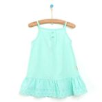 Bebbek Kız Bebek Elbise Colorful World Modelli Yaka İp Askılı Karışık Renkli - Mint