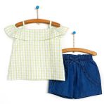 Bebbek Summer Princess Kız Bebek Açık Yeşil Bluz Şort