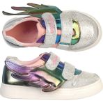 Bebbini Wings-Gümüş Kanatlı Kız Çocuk Sneaker-Spor Ayakkabı