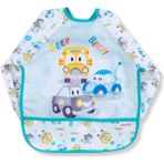 Bebe-chi Bebechi Bambino Kids Uzun Kollu Mama ve Aktivite Önlüğü Arabalar (6-24 Ay) - Açık Mavi - 6 - 24 Ay