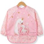 Bebe-Chi Bebechi Bambino Kids Uzun Kollu Mama ve Aktivite Önlüğü Yavrulu Kuğu (6-24 Ay) - Pembe-PN2 - 6 - 24 Ay