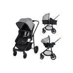 BEBE CONFORT Haze Trio, 3'ü 1 arada arabası seyahat sistemi, 0-4 yaş, maks. 22 kg, 2'si 1 arada koltuk ünitesi, ters çevrilebilir ve hafif arabası, i-boy araba koltuğu, kompakt