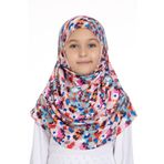Bebe Mavisi Pratik Hazır Geçmeli Genç Tesettür Bone Jakar Desenli Pileli Kendinden Boneli 2407_11