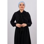Bebe Mavisi Pratik Hazır Geçmeli Tesettür Bone Sandy Kumaş Taşlı 1456_11