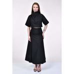 BEBE PLUS Asimetrik Kesim Siyah Poplin Etek - Siyah