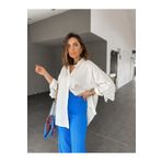 BEBE PLUS Kadın Sırtta Fisto Detaylı Oversize Gömlek