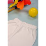 Bebe Tospik Pamuklu Yumuşak Kız - Erkek Bebek Patikli Alt - Beyaz - 9 - 12 Ay