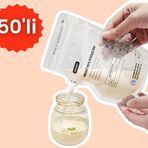 Bebebao Anne Sütü Saklama Poşeti 200 ml 50'li